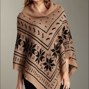 Cowl neck poncho size small